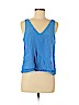 Parker 100% Silk Blue Sleeveless Silk Top Size S - photo 1