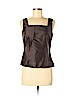 Bloomingdale's 100% Silk Brown Sleeveless Silk Top Size 6 (petite) - photo 1