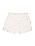 Garnet Hill 100% Cotton Solid Ivory Shorts Size 12 - photo 1
