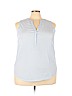 Assorted Brands 100% Polyester Blue Sleeveless Blouse Size 1X - photo 1