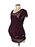 Jessica Simpson Maternity Purple Short Sleeve Blouse Size M - photo 1