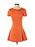 Halston Heritage Orange Cocktail Dress Size 2 - photo 1