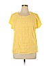 Alfred Dunner Yellow Short Sleeve Blouse Size L (petite) - photo 1