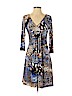 Tahari by ASL Blue Casual Dress Size 4 (petite) - photo 1