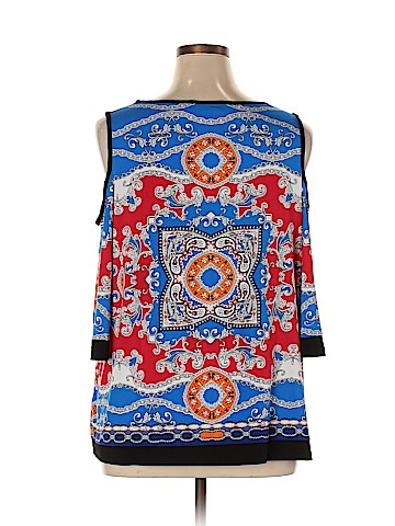 Susan Graver 3/4 Sleeve Blouse (view 2)