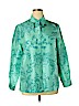 clothes 100% Silk Blue Long Sleeve Silk Top Size XL - photo 1