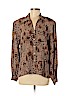 Doncaster 100% Rayon Brown Long Sleeve Button-Down Shirt Size 6 - photo 1