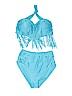 Unbranded Blue Two Piece Swimsuit Size XL - photo 1