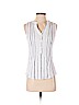 Market and Spruce 100% Rayon White Sleeveless Button-Down Shirt Size M - photo 1