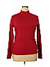 Jones New York 100% Cotton Red Long Sleeve Turtleneck Size XL - photo 1