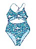 Cupshe 100% Polyester Teal One Piece Swimsuit Size XL - photo 1