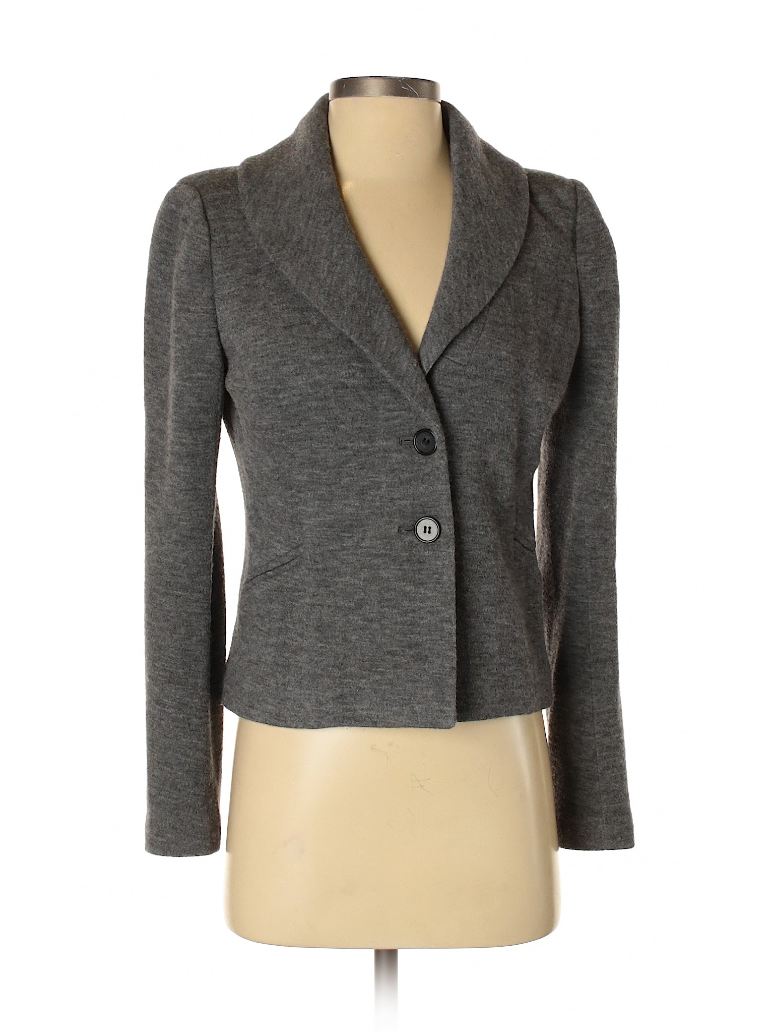Ann Taylor Women Gray Wool Blazer 2 | eBay