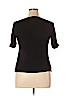 Karen Scott 100% Cotton Black Short Sleeve T-Shirt Size XL (petite) - photo 2