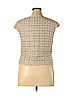 Talbots 100% Polyester Tan Short Sleeve Blouse Size 12 (petite) - photo 2