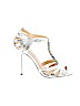 Betsey Johnson Silver Heels Size 7 1/2 - photo 1