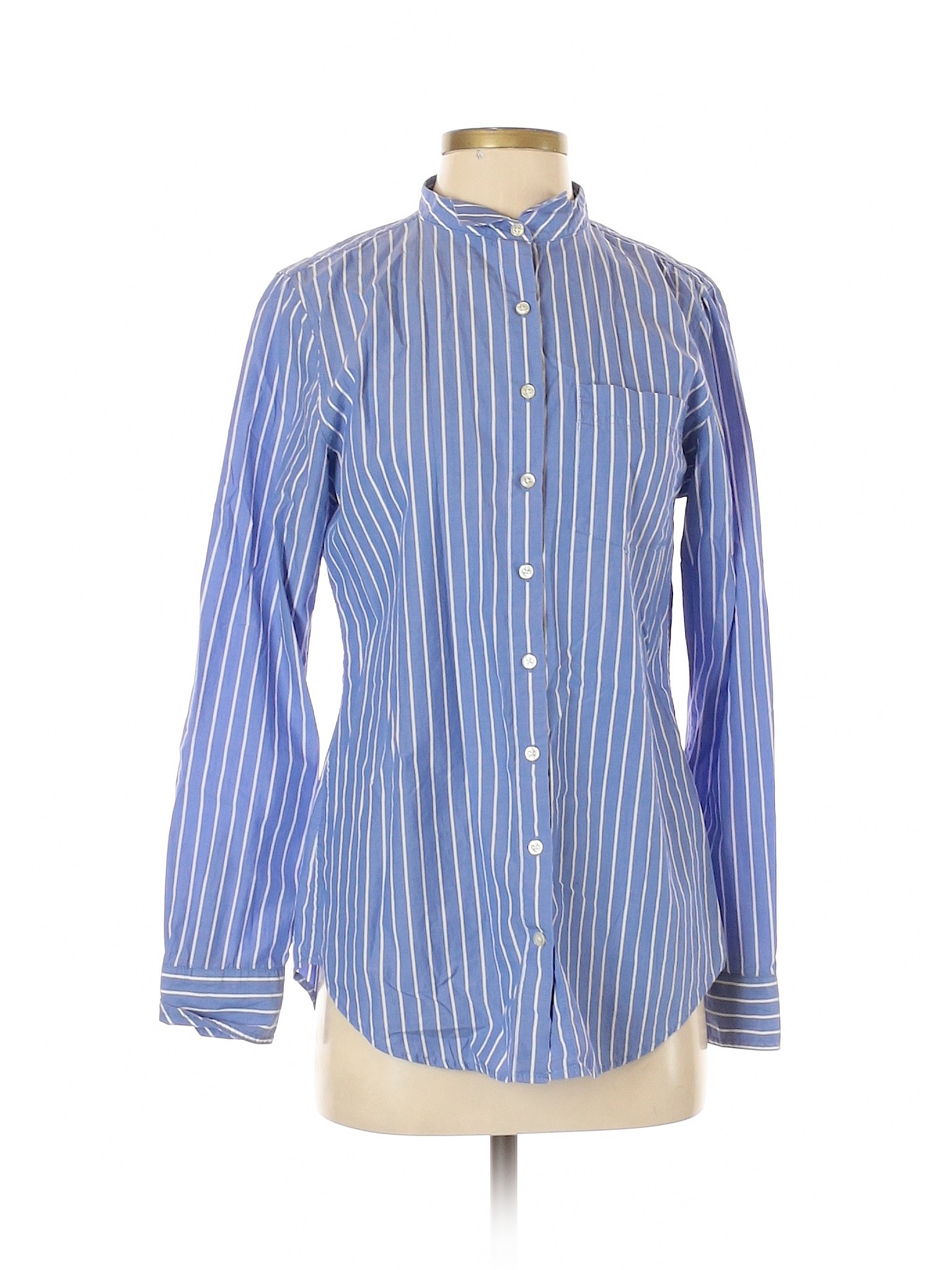 Gap Women Blue Long Sleeve Button-Down Shirt S | eBay