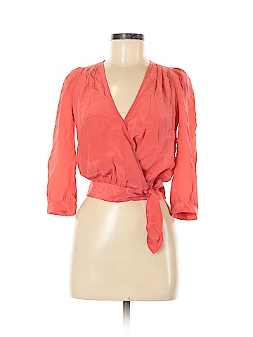 Madewell 3/4 Sleeve Silk Top (view 1)