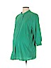 Gap - Maternity 100% Polyester Green 3/4 Sleeve Blouse Size L - photo 1