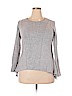 Simply Vera Vera Wang 100% Polyester Gray Long Sleeve Top Size L (petite) - photo 1