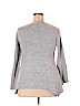 Simply Vera Vera Wang 100% Polyester Gray Long Sleeve Top Size L (petite) - photo 2
