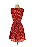 SM Wardrobe 100% Polyester Red Casual Dress Size S - photo 2