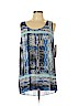 Tribal Jeans 100% Polyester Blue Sleeveless Blouse Size L - photo 1