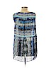 Tribal Jeans 100% Polyester Blue Sleeveless Blouse Size L - photo 2