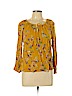 Old Navy 100% Rayon Gold Long Sleeve Blouse Size L - photo 1