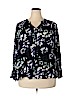 Simply Vera Vera Wang 100% Rayon Blue Long Sleeve Blouse Size 2X - photo 1