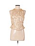 Carmen Marc Valvo Tan Sleeveless Blouse Size 8 - photo 1