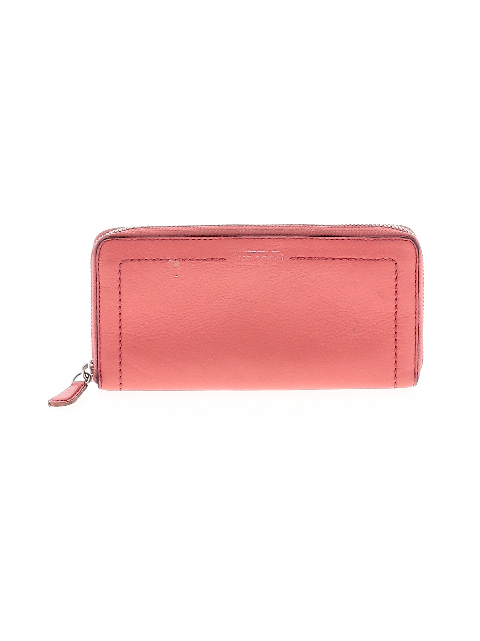 Coach 100% Leather Solid Pink Leather Wallet One Size - 78% off | thredUP