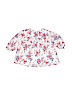 Little Me 100% Cotton Floral White Long Sleeve Blouse 6-9 MO / 9 MO - photo 2