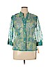 Ruby Rd. Blue 3/4 Sleeve Blouse Size 14 - photo 1