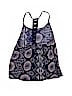 Vintage Havana 100% Rayon Blue Sleeveless Blouse Size 7 - photo 2