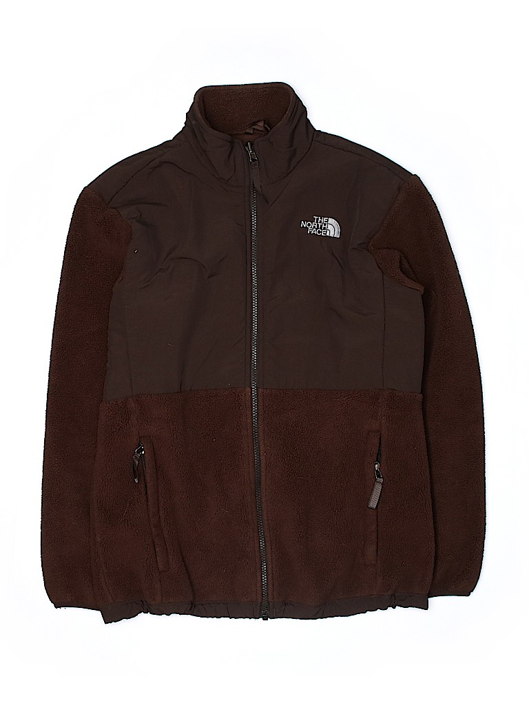 The North Face 100% Polyester Brown Fleece Jacket Size X-Large (Youth ...