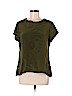 Cuyana 100% Silk Solid Green Short Sleeve Silk Top Size M - photo 1
