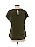 Cuyana 100% Silk Solid Green Short Sleeve Silk Top Size M - photo 2