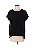 Cuyana 100% Silk Solid Black Short Sleeve Silk Top Size M - photo 1