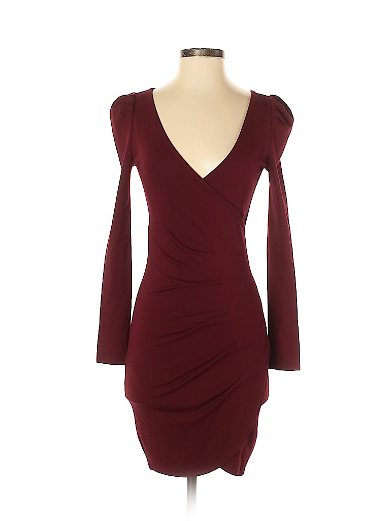 Romwe Burgundy Cocktail Dress Size S - photo 1