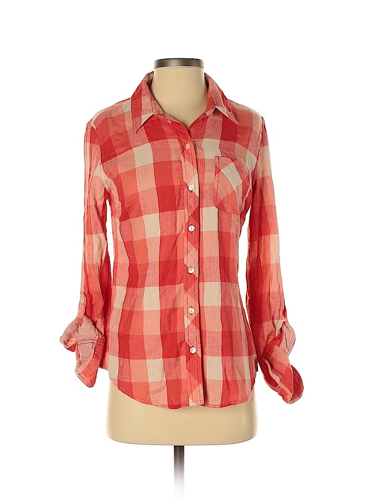 Lucky Brand Red Long Sleeve Button-Down Shirt Size S - photo 1