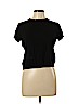 August Silk Black Short Sleeve Top Size L (petite) - photo 1