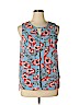 Assorted Brands Blue Sleeveless Blouse Size XL - photo 1