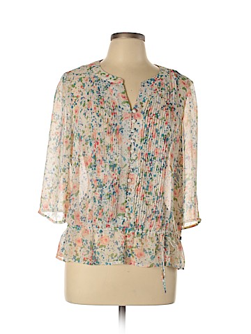 a.n.a. A New Approach 3/4 Sleeve Blouse (view 1)