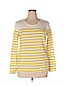 Ann Taylor LOFT Outlet 100% Cotton Yellow Long Sleeve T-Shirt Size XL - photo 1