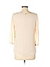 H&M 100% Polyester Tan 3/4 Sleeve Blouse Size 6 - photo 2