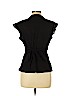 DressBarn 100% Cotton Black Short Sleeve Blouse Size L (petite) - photo 2