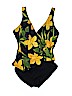 Longitude Black One Piece Swimsuit Size 14 - photo 1