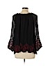 Joie 100% Viscose Black 3/4 Sleeve Blouse Size L - photo 2