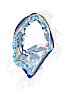 Unbranded Print Blue Scarf One size - photo 1
