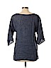 PaperWhite 100% Linen Blue 3/4 Sleeve Blouse Size 10 - photo 2